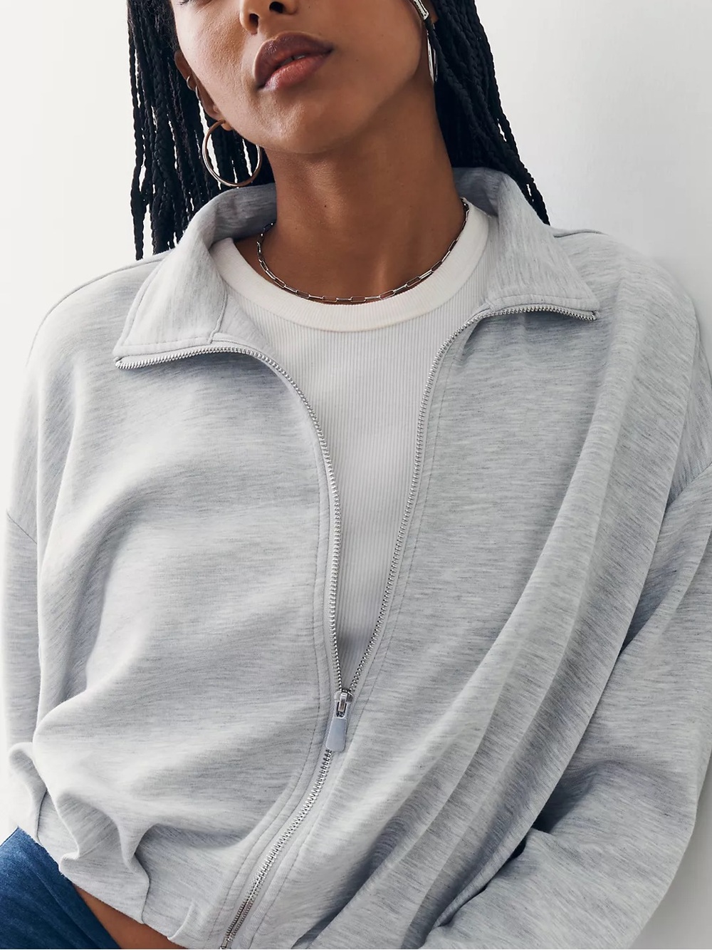 Daily Practice Neo Zip-Up Jacket Heather Grey - Picture 3 of 11